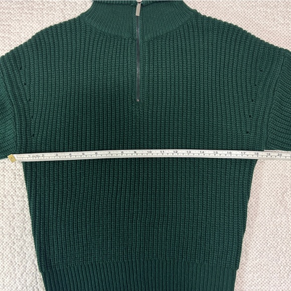 Green Ribbed Women's Sweater - Picture 5 of 7